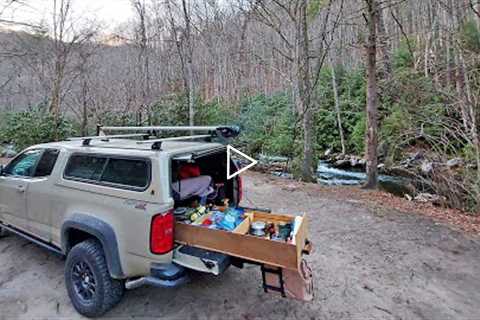 The ULTIMATE Truck Bed Camping rig - Fly Fishing Road Trip North Carolina!
