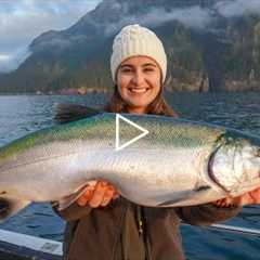 WILD Caught ALASKAN SALMON! Catch, Clean & Cook! Seward, Alaska Fishing