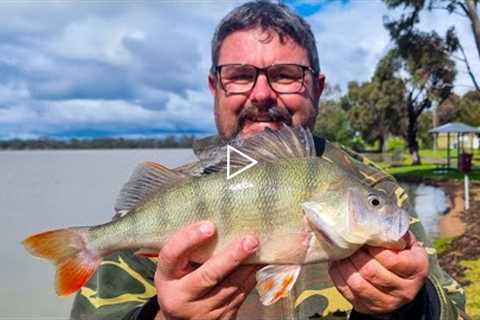 Fishing for massive redfin at Lake Cargelligo