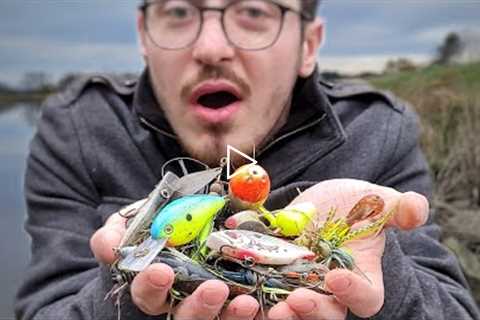 Hunting Free Fishing Lures in a Drained Lake!