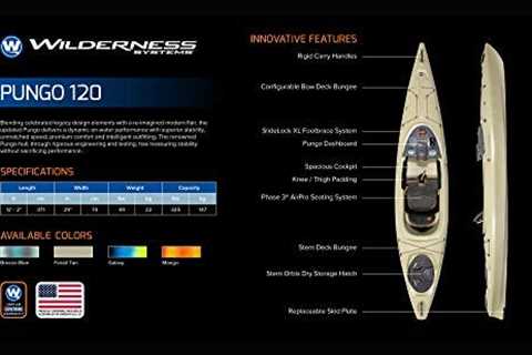 Wilderness Systems PUNGO 120 | Sit Inside Recreational Kayak | Features Phase 3 Air Pro Comfort..