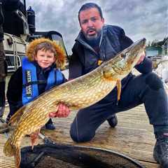 9 year old Adam catches 20lb pike at Belturbet